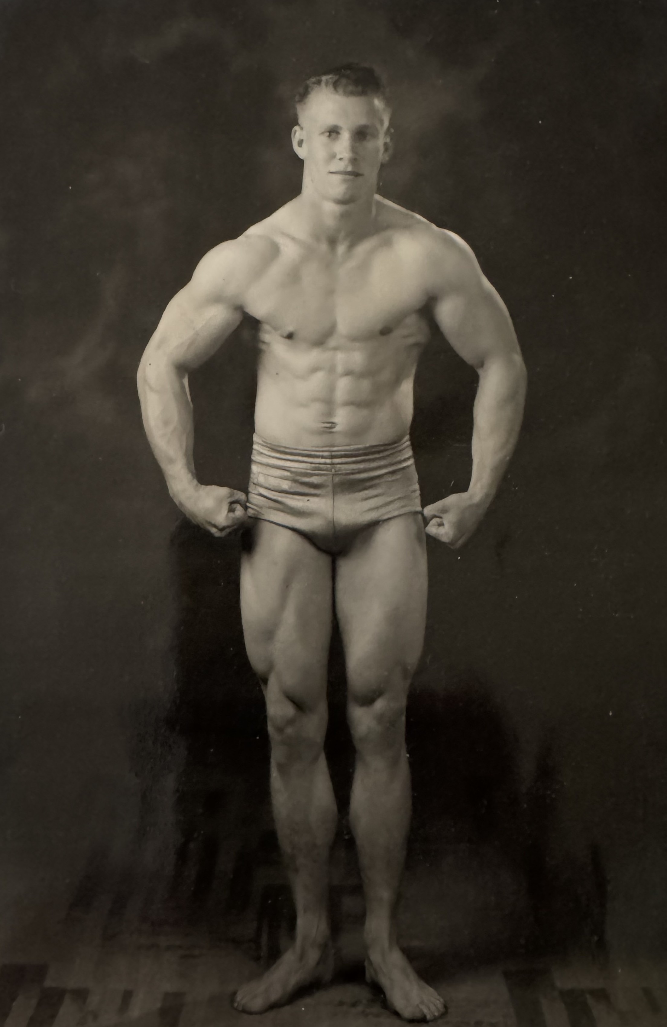 Gail Crick - formal studio portrait, hands on hips