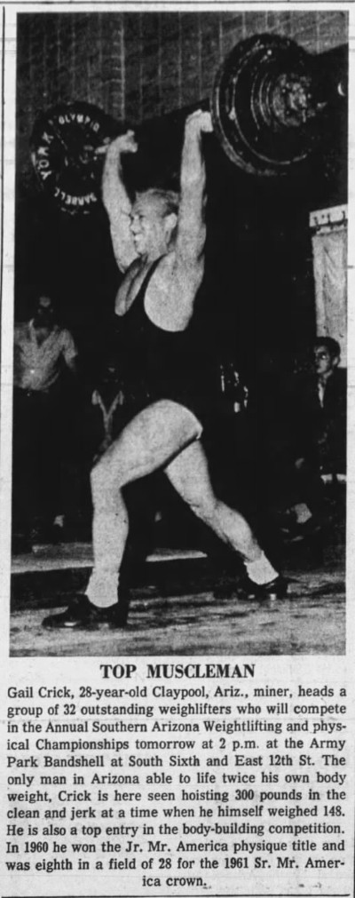Tucson Citizen, October 20 1962 - Top Muscleman
